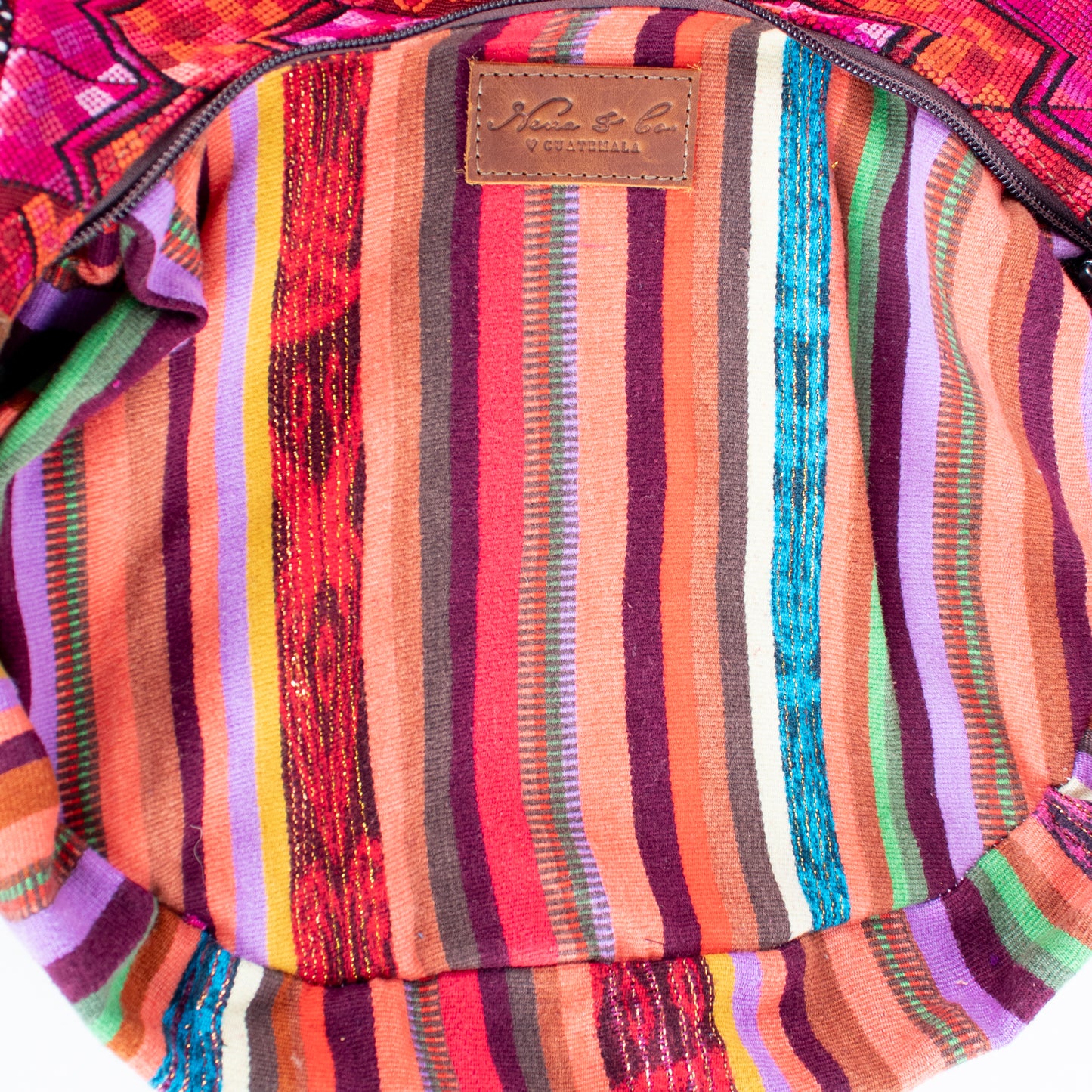 LARGE BOHO SADDLE BAG - OOAK HUIPIL - CAFE - NO. 16987