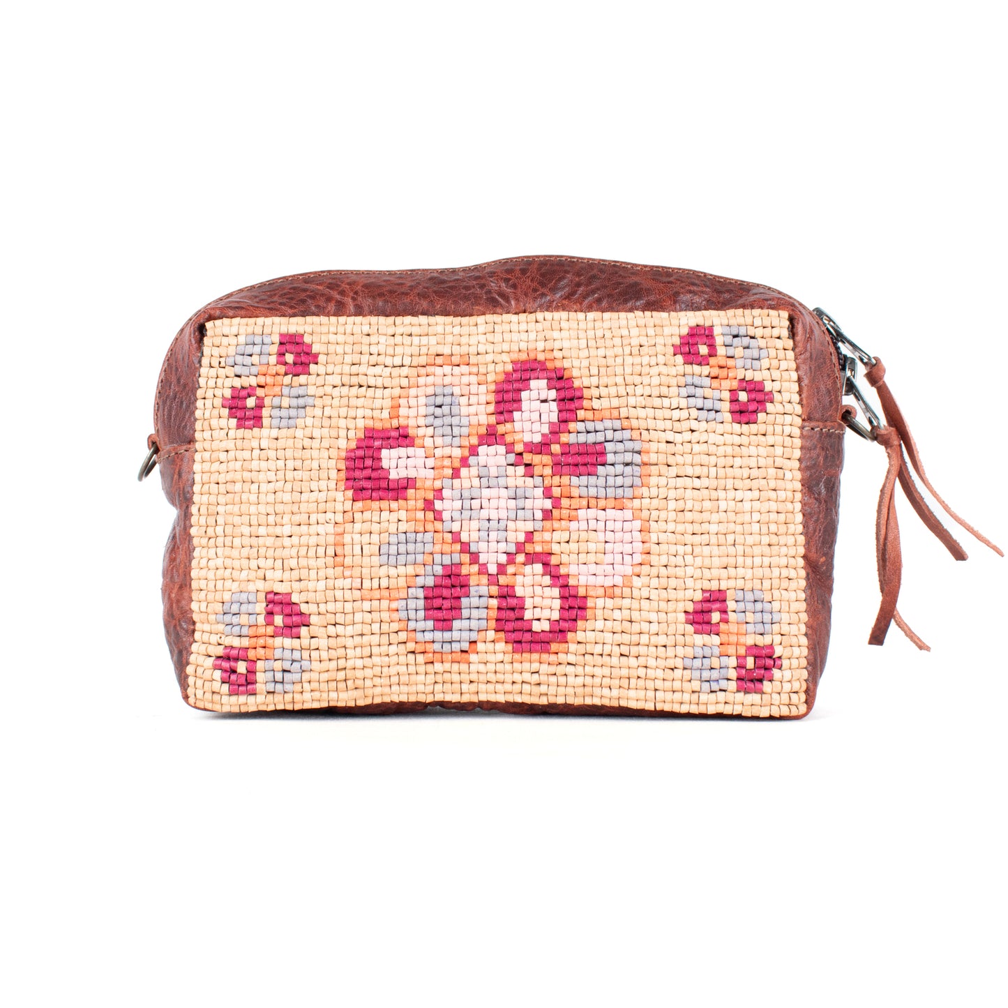 H&S WANDER CROSSBODY SET - OOAK BEADED PANEL - COPPER - NO. 17090