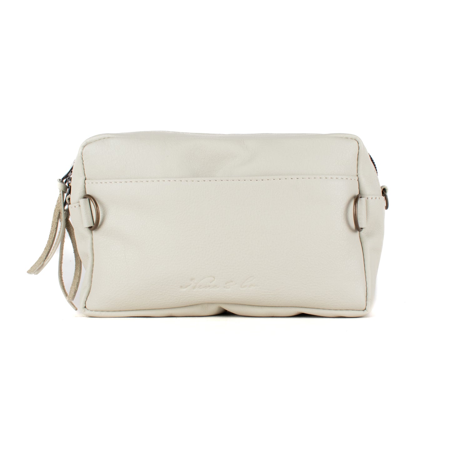 H&S WANDER CROSSBODY SET - OOAK BEADED PANEL - ALABASTER - NO. 17092