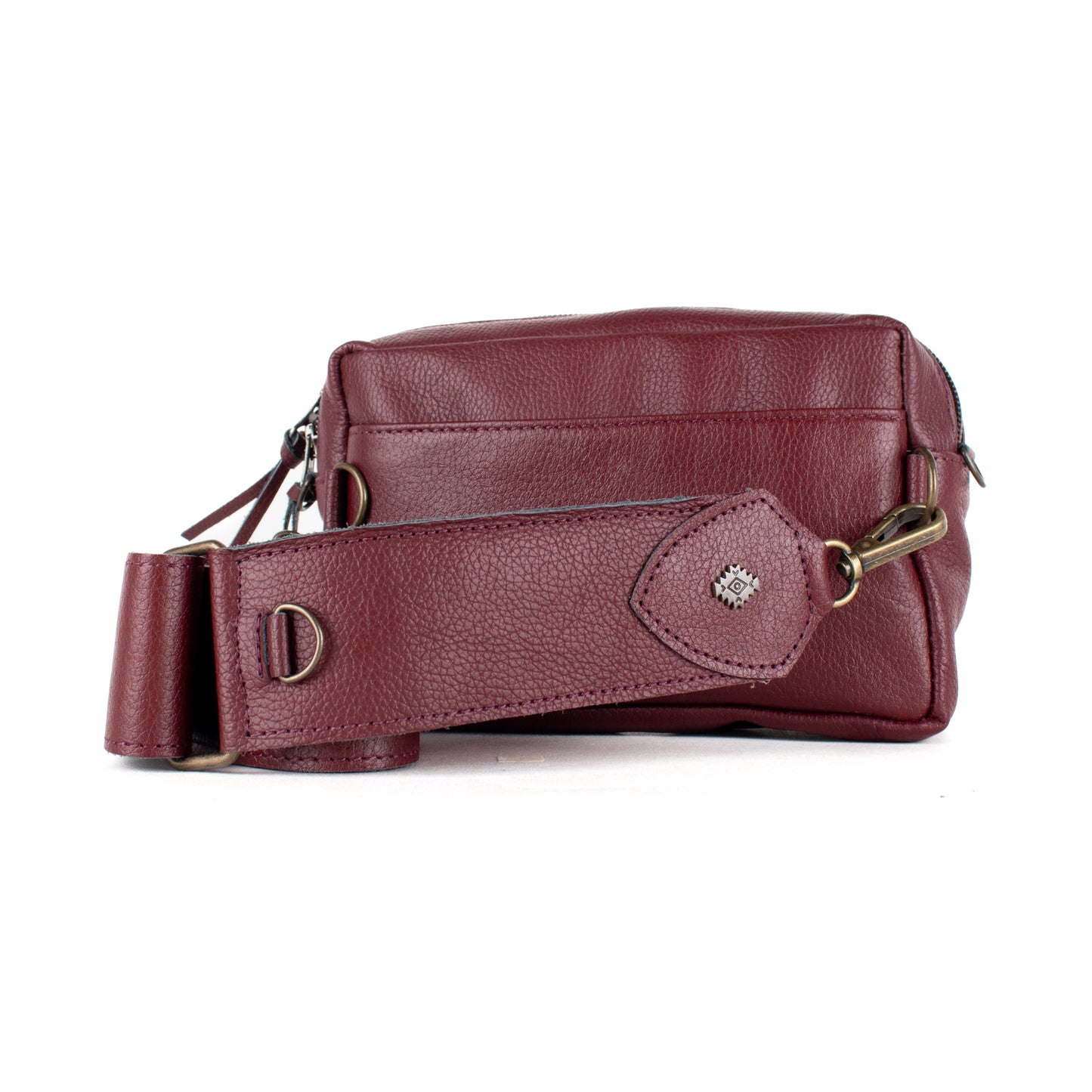 H&S WANDER CROSSBODY SET - OOAK BEADED PANEL - AMARANTH - NO. 17094