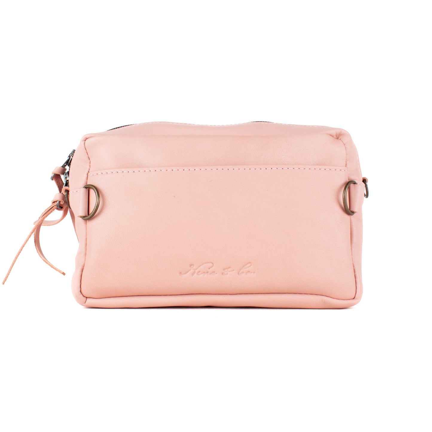H&S WANDER CROSSBODY SET - OOAK BEADED PANEL - PEACH - NO. 17095