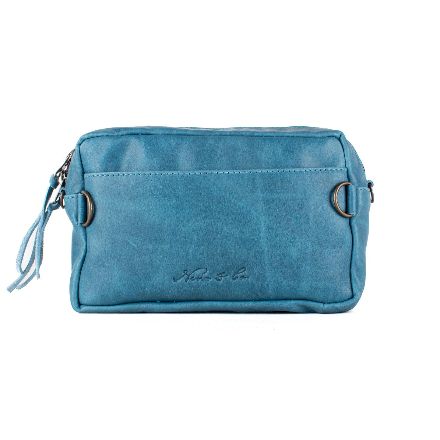 H&S WANDER CROSSBODY SET - OOAK BEADED PANEL - CERULEAN - NO. 17100