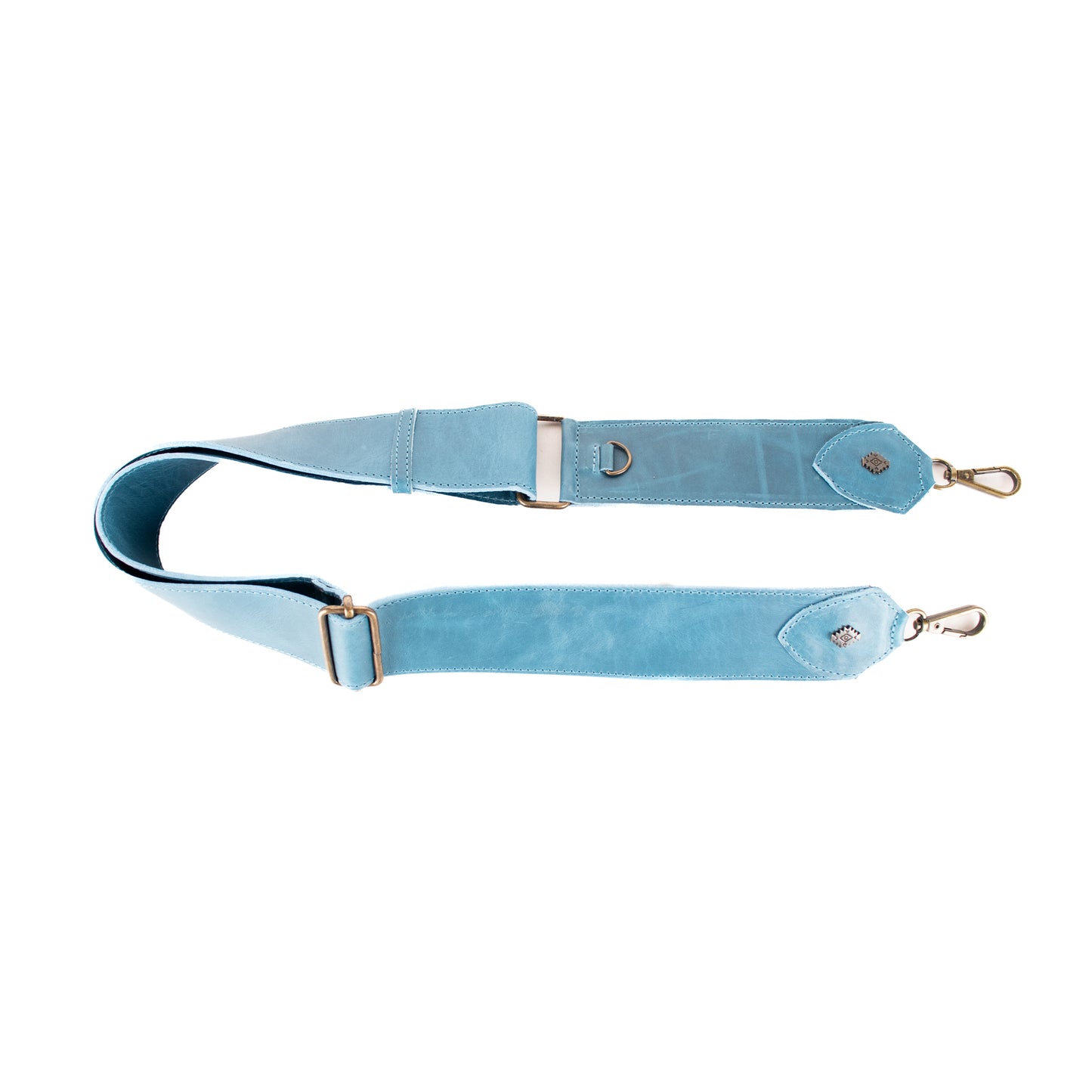 H&S WANDER CROSSBODY SET - OOAK BEADED PANEL - CERULEAN - NO. 17100