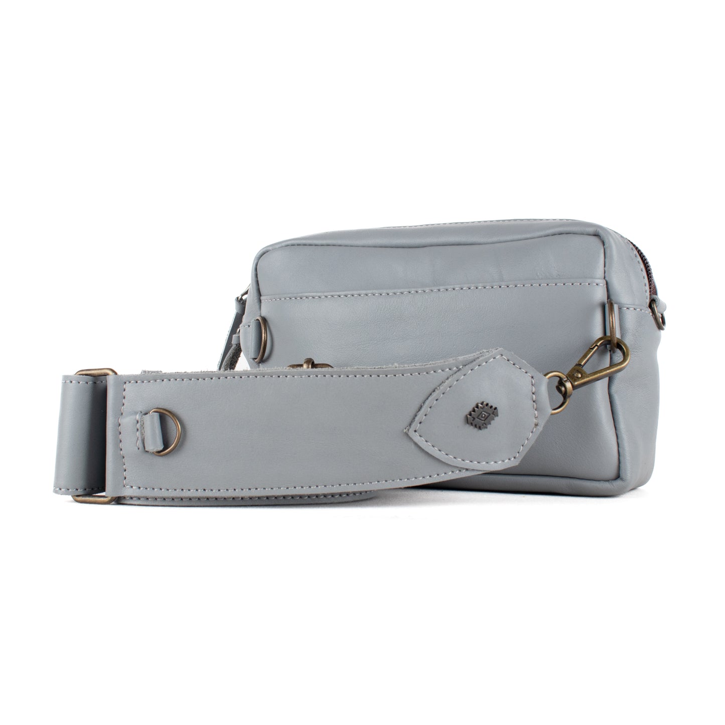 H&S WANDER CROSSBODY SET - OOAK BEADED PANEL - PLATINUM - NO. 17102