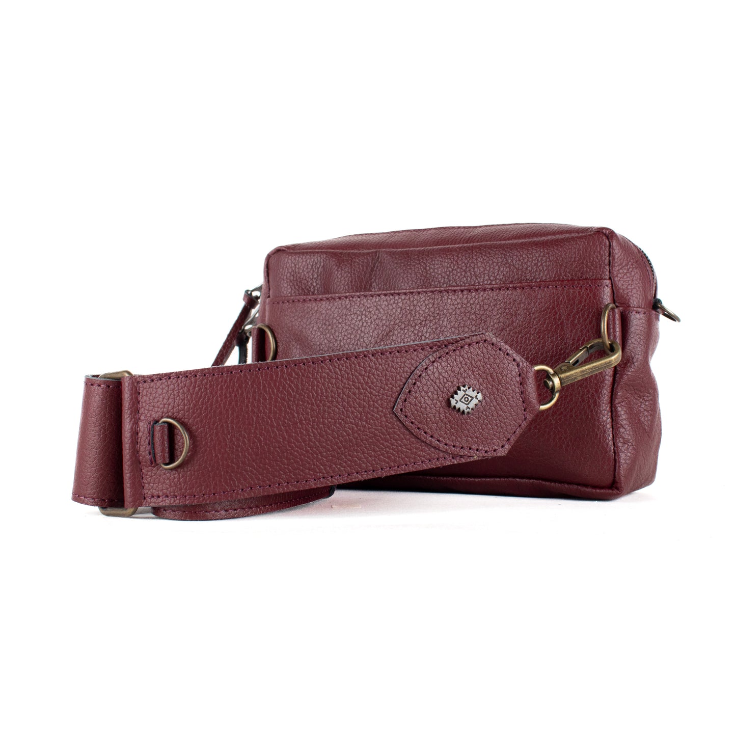 H&S WANDER CROSSBODY SET - OOAK BEADED PANEL - AMARANTH - NO. 17104