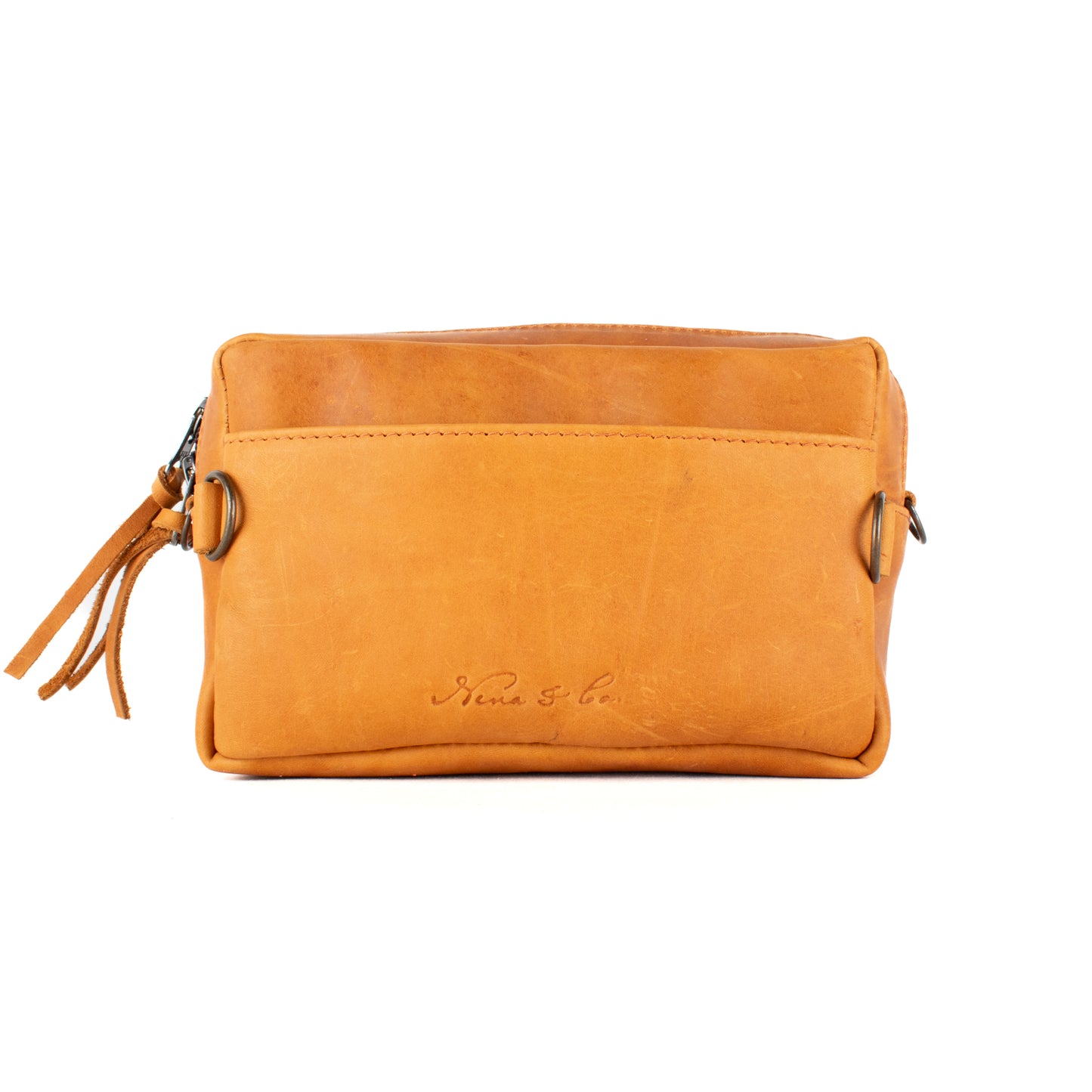 H&S WANDER CROSSBODY SET - OOAK BEADED PANEL - BUTTERSCOTCH - NO. 17113