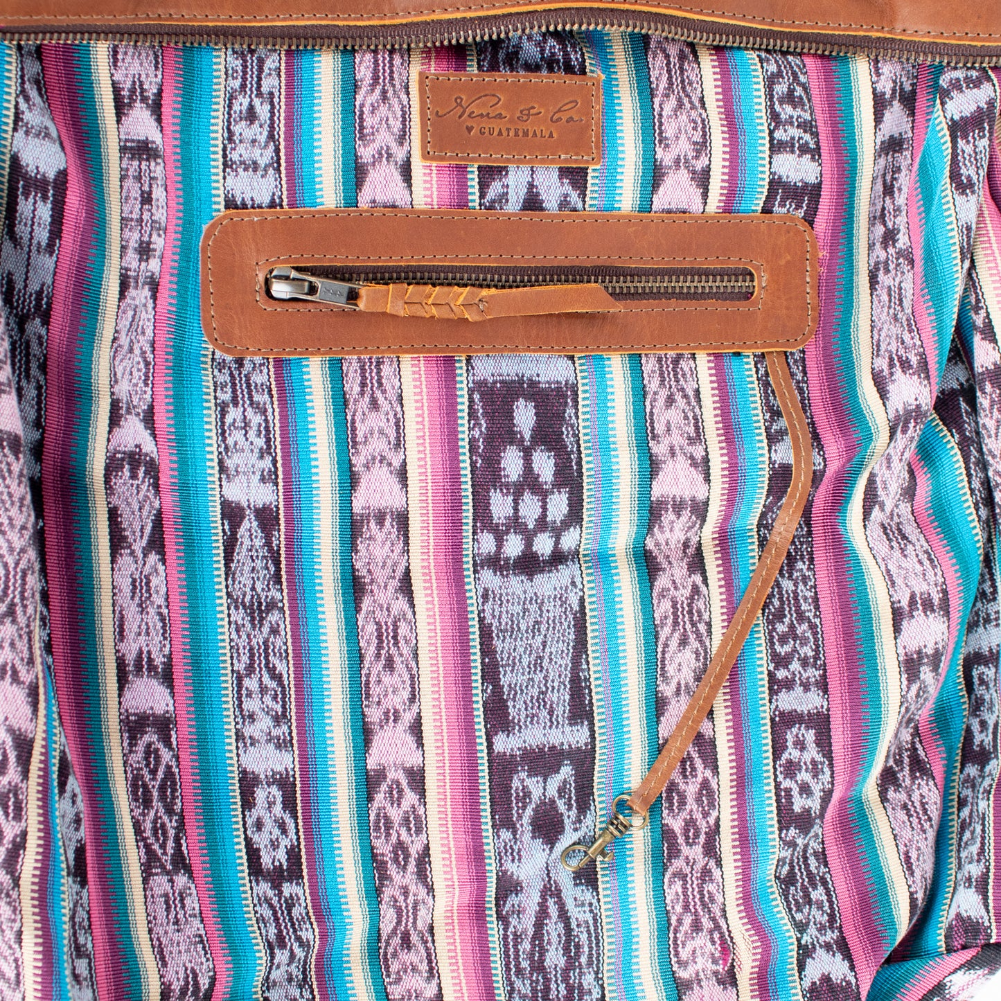BEATRIZ CDB + DIAMANTE STRAP - OOAK HUIPIL - CAFE - NO. 17165