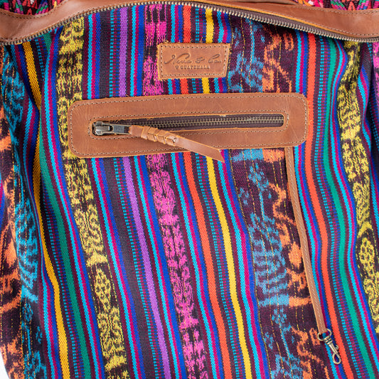 BEATRIZ CDB + DIAMANTE STRAP - OOAK HUIPIL - CAFE - NO. 17166