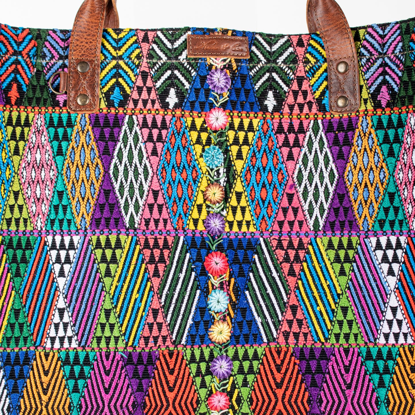 PERFECT TRAVEL TOTE - OOAK HUIPIL - HONEY - NO. 17191
