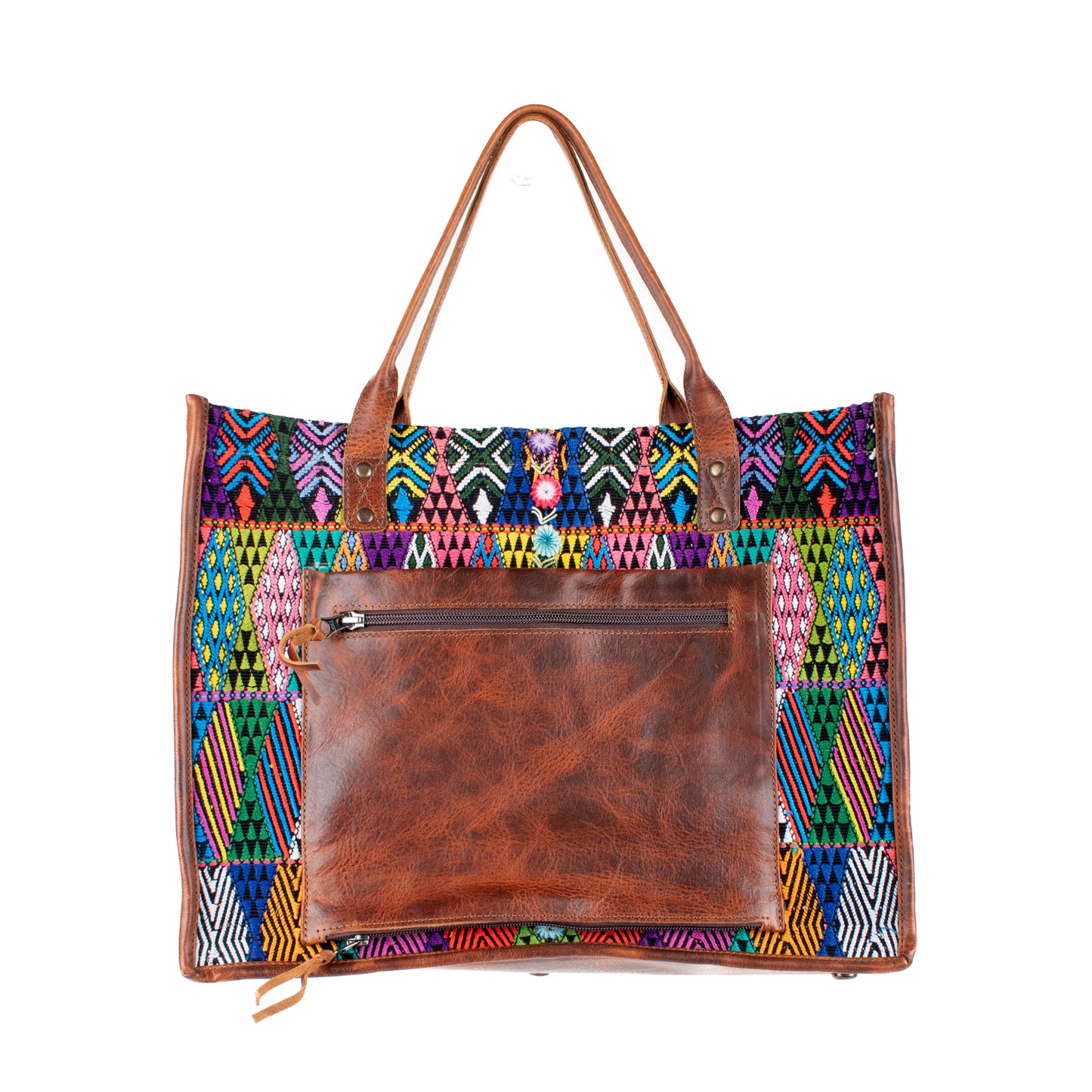 PERFECT TRAVEL TOTE - OOAK HUIPIL - HONEY - NO. 17191