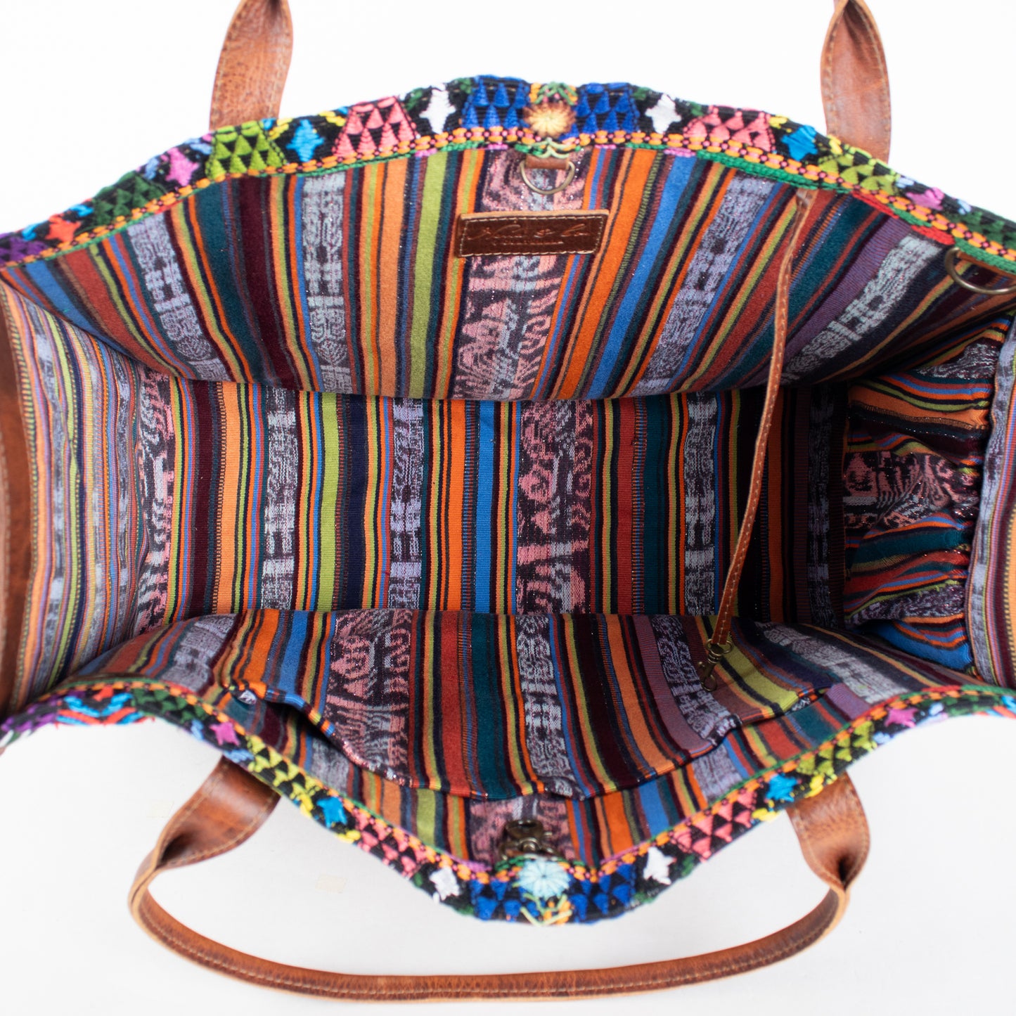 PERFECT TRAVEL TOTE - OOAK HUIPIL - HONEY - NO. 17191