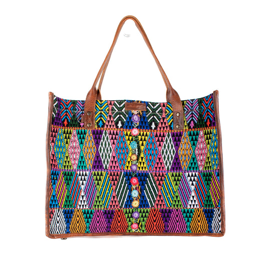 PERFECT TRAVEL TOTE - OOAK HUIPIL - HONEY - NO. 17191