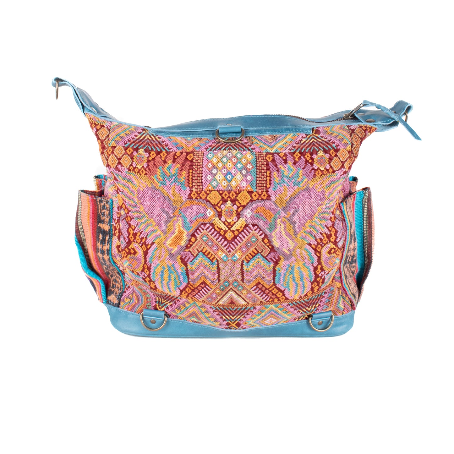 BEATRIZ MCDB + DIAMANTE STRAP - OOAK HUIPIL - CERULEAN - NO. 17241
