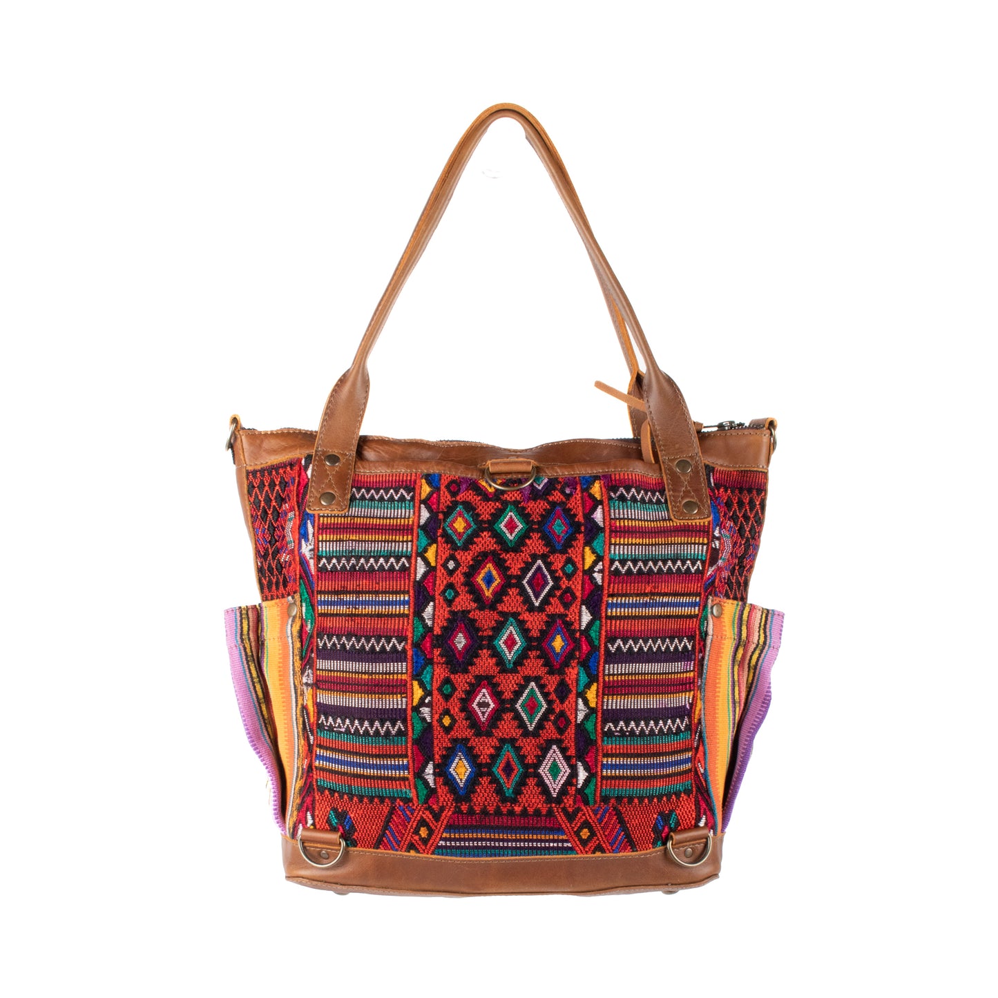 THE MEDIUM PERFECT BAG - OOAK HUIPIL - CAFE - NO. 17435