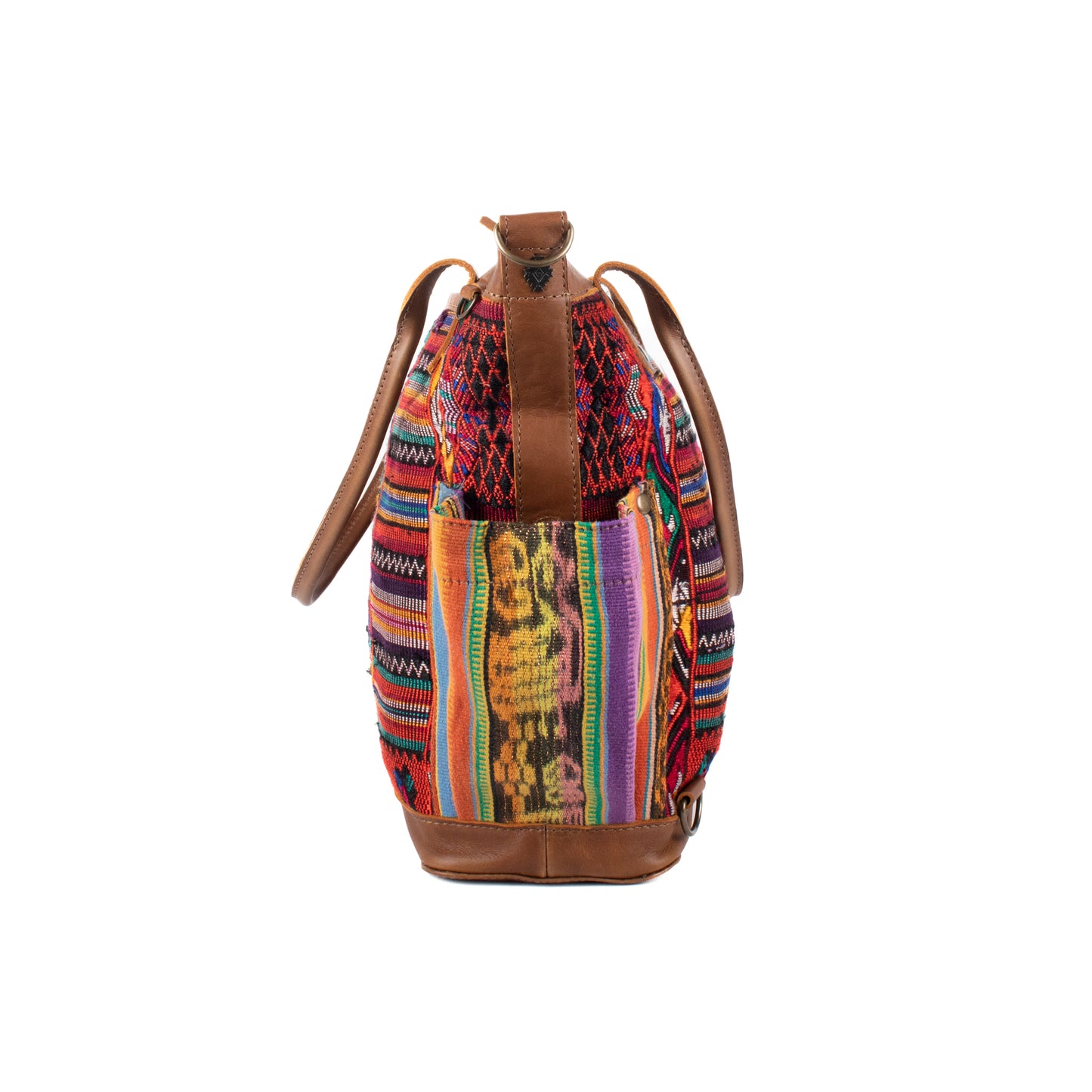 THE MEDIUM PERFECT BAG - OOAK HUIPIL - CAFE - NO. 17435