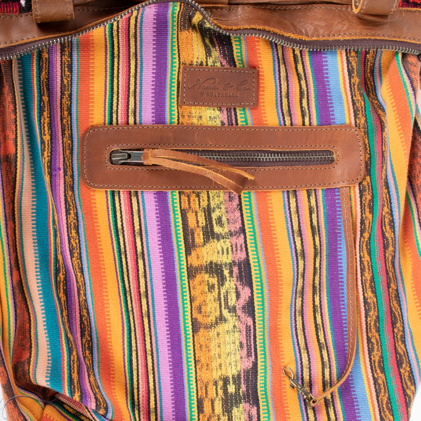 THE MEDIUM PERFECT BAG - OOAK HUIPIL - CAFE - NO. 17435