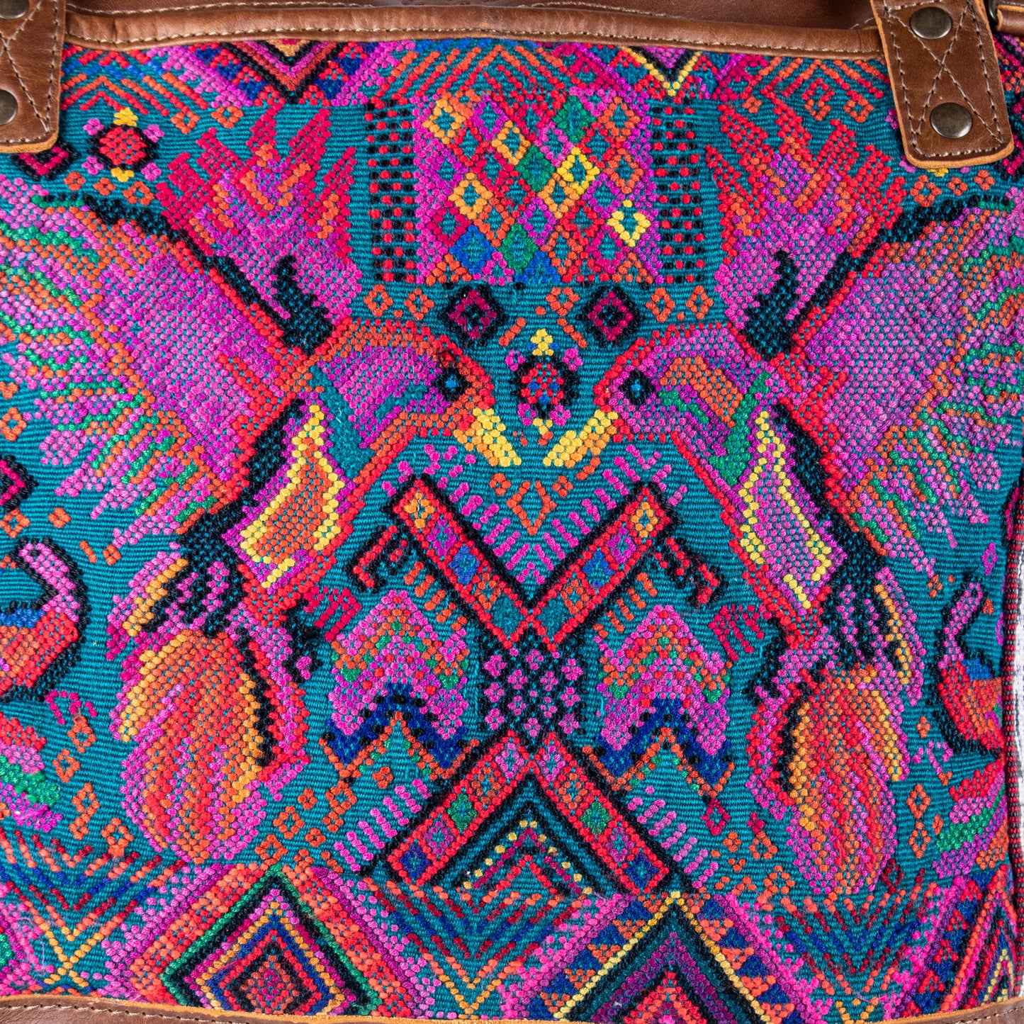 THE MEDIUM PERFECT BAG - OOAK HUIPIL - CAFE - NO. 17436