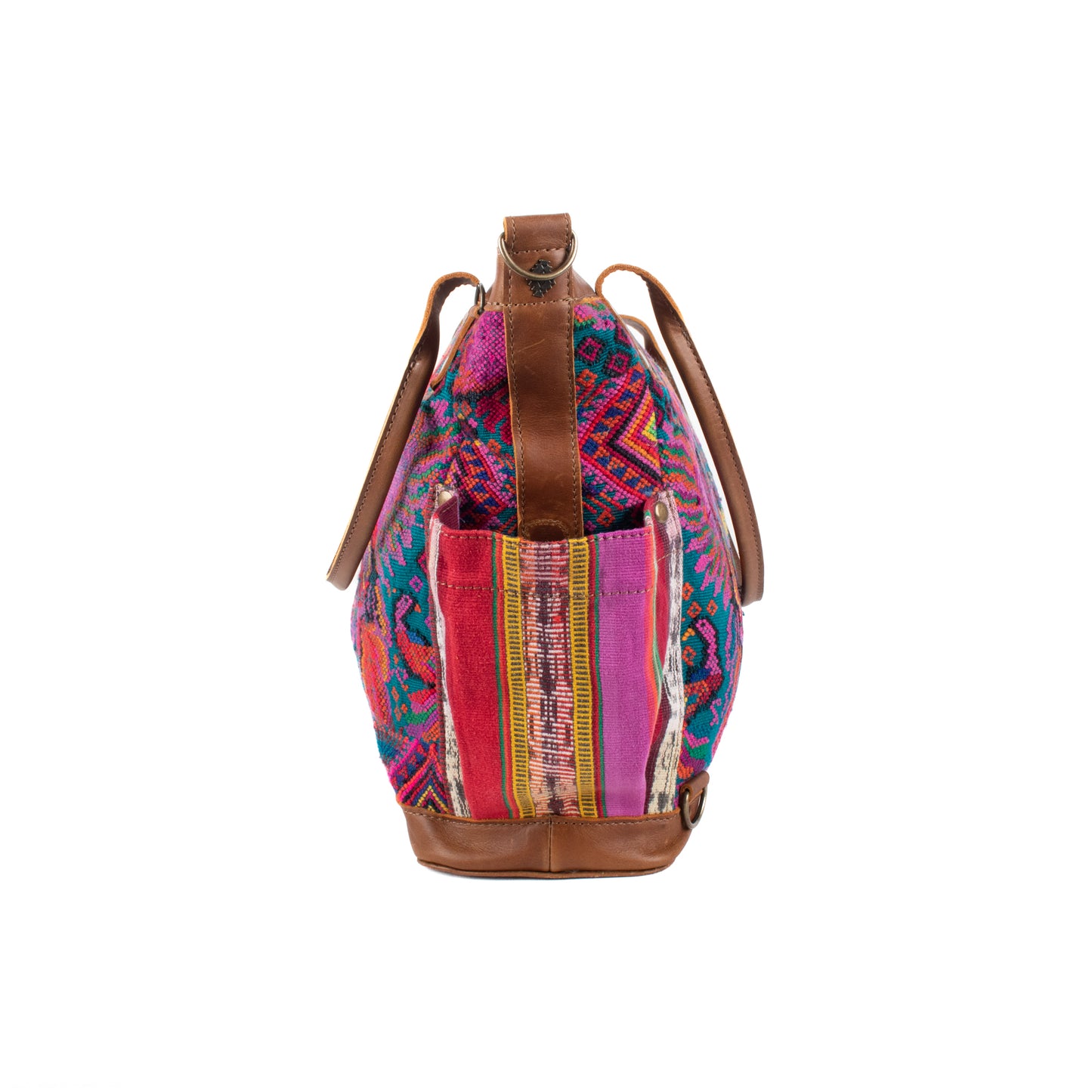 THE MEDIUM PERFECT BAG - OOAK HUIPIL - CAFE - NO. 17436