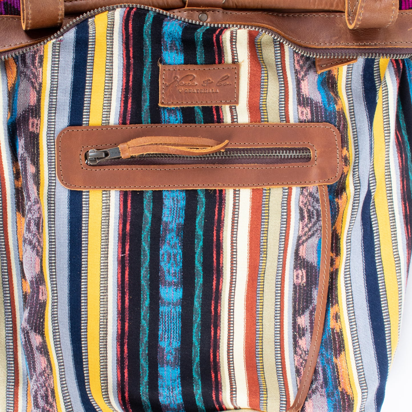 THE MEDIUM PERFECT BAG - OOAK HUIPIL - CAFE - NO. 17437