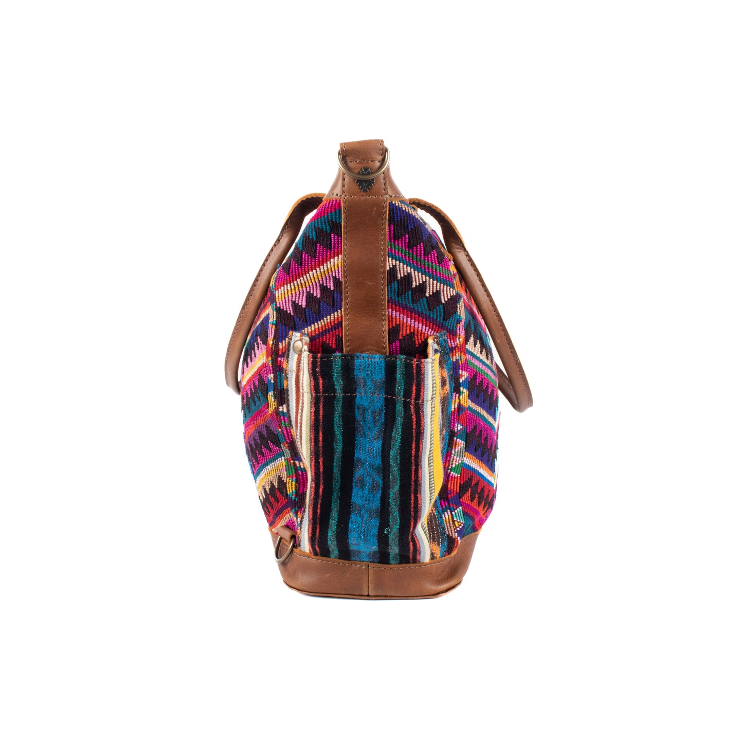THE MEDIUM PERFECT BAG - OOAK HUIPIL - CAFE - NO. 17437