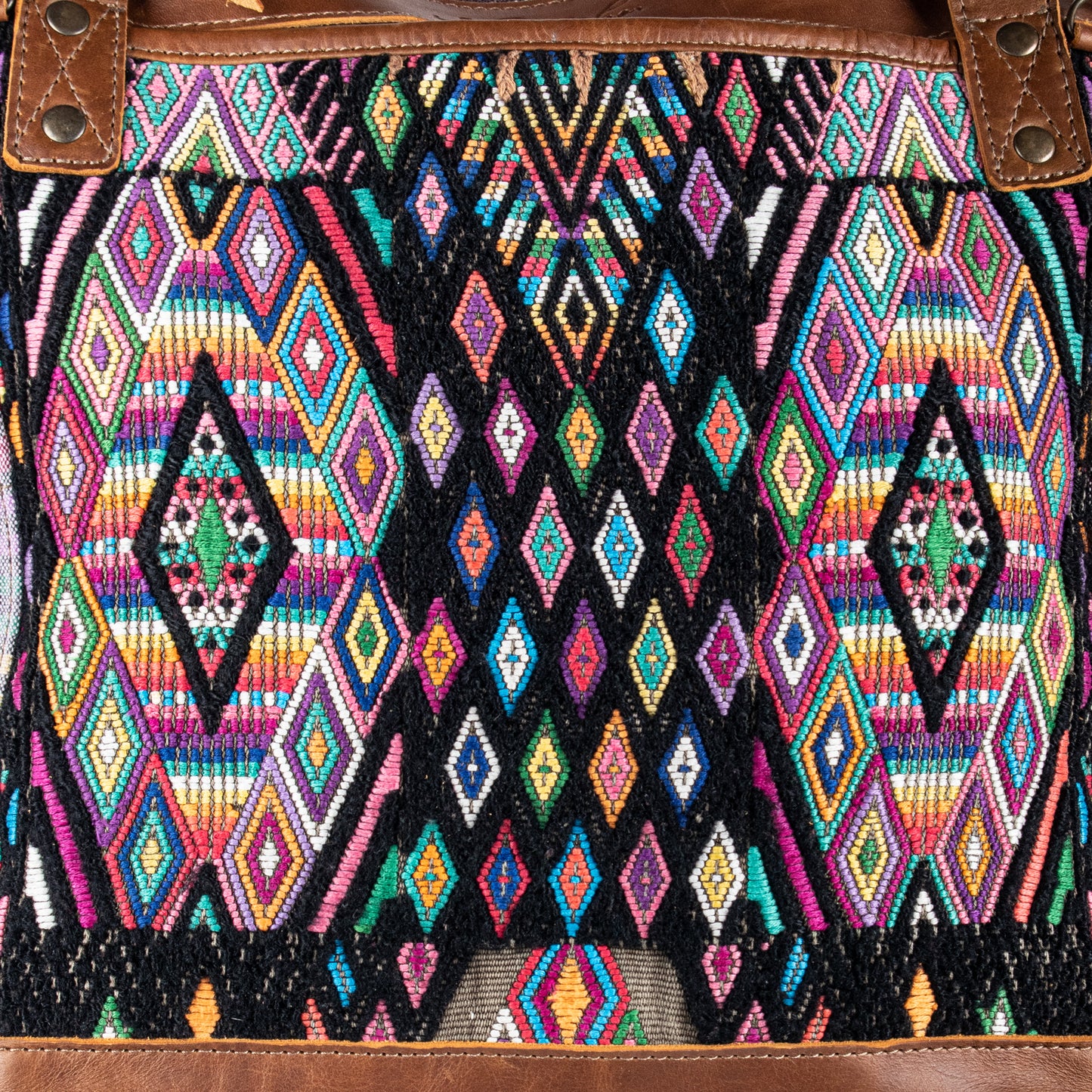 THE MEDIUM PERFECT BAG - OOAK HUIPIL - CAFE - NO. 17438