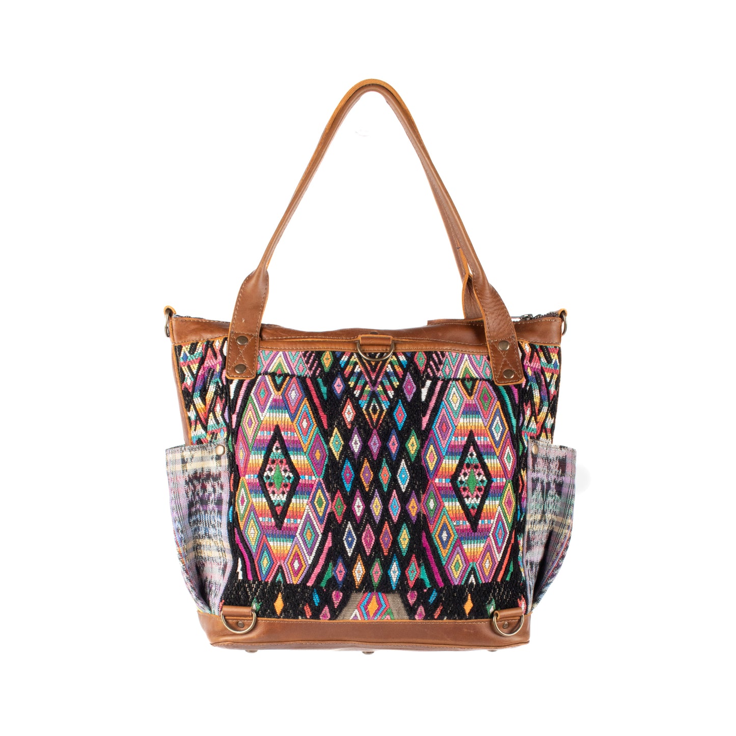 THE MEDIUM PERFECT BAG - OOAK HUIPIL - CAFE - NO. 17438