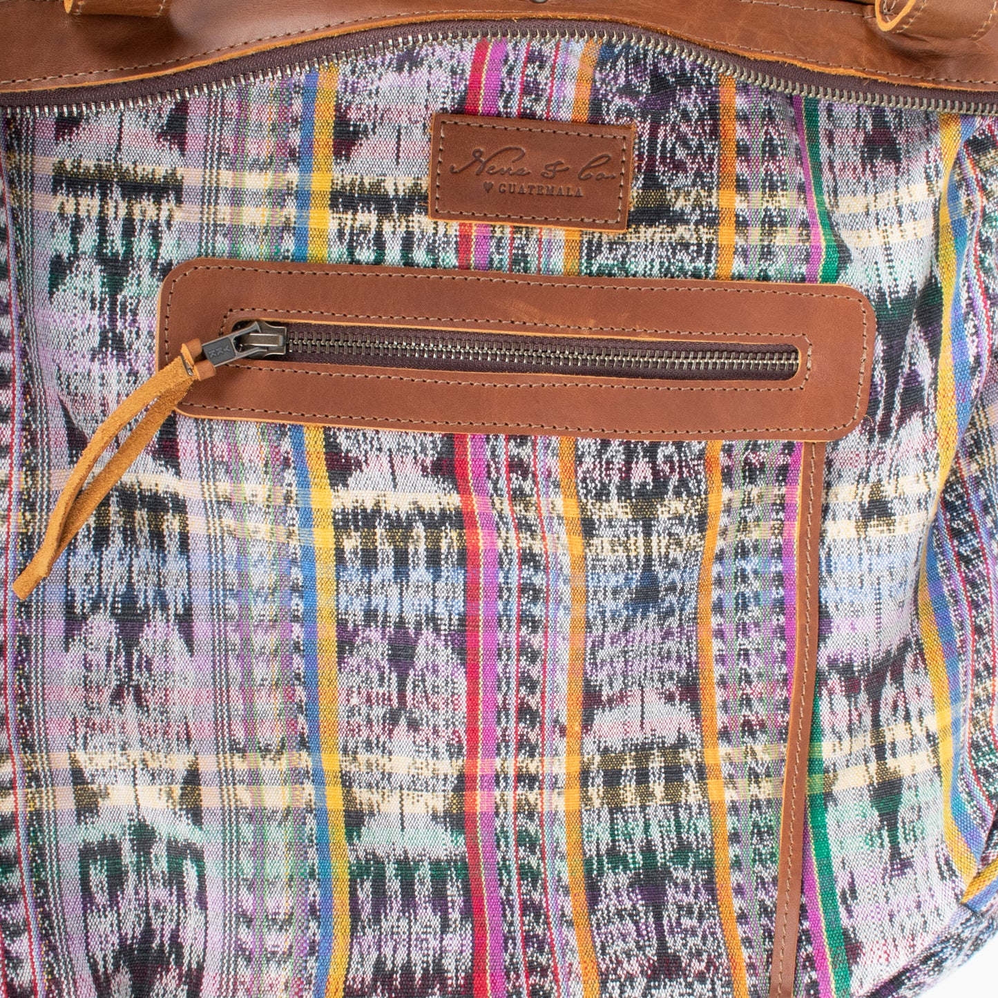 THE MEDIUM PERFECT BAG - OOAK HUIPIL - CAFE - NO. 17438