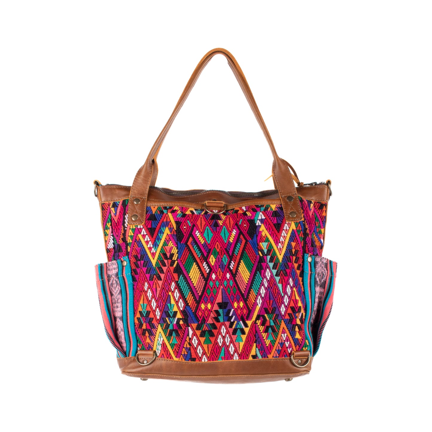 THE MEDIUM PERFECT BAG - OOAK HUIPIL - CAFE - NO. 17439