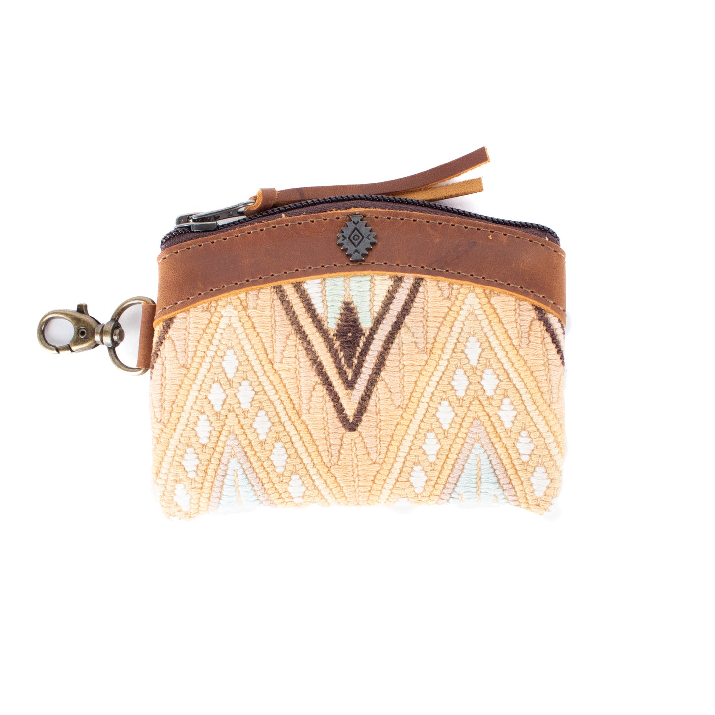 COIN PURSE - OOAK HUIPIL - CAFE - NO. 17469