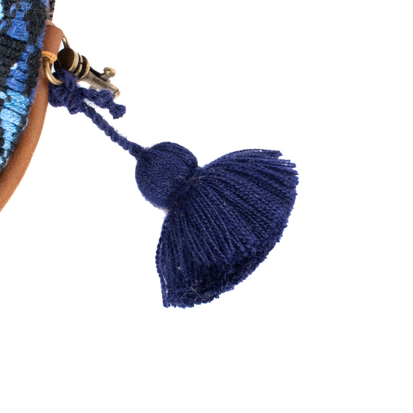 CIRCLE COIN PURSE - OOAK HUIPIL - CAFE- NO. 17510