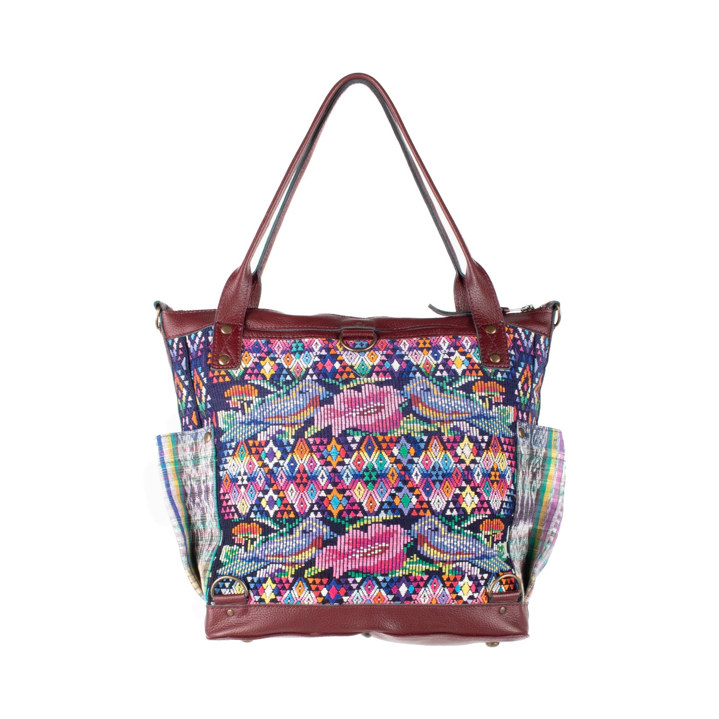 THE MEDIUM PERFECT BAG - OOAK HUIPIL - AMARANTH - NO. 17567