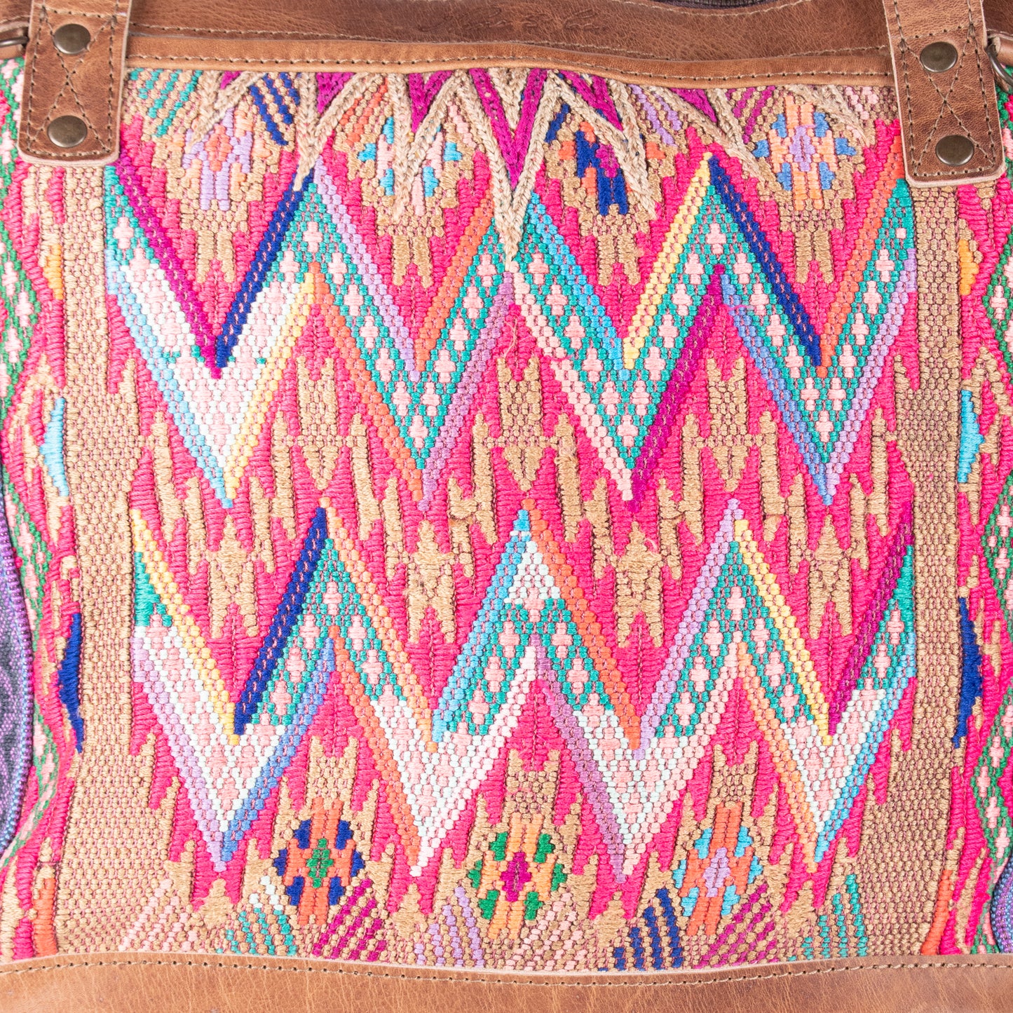 THE MEDIUM PERFECT BAG - OOAK HUIPIL - FAWN - NO. 17568