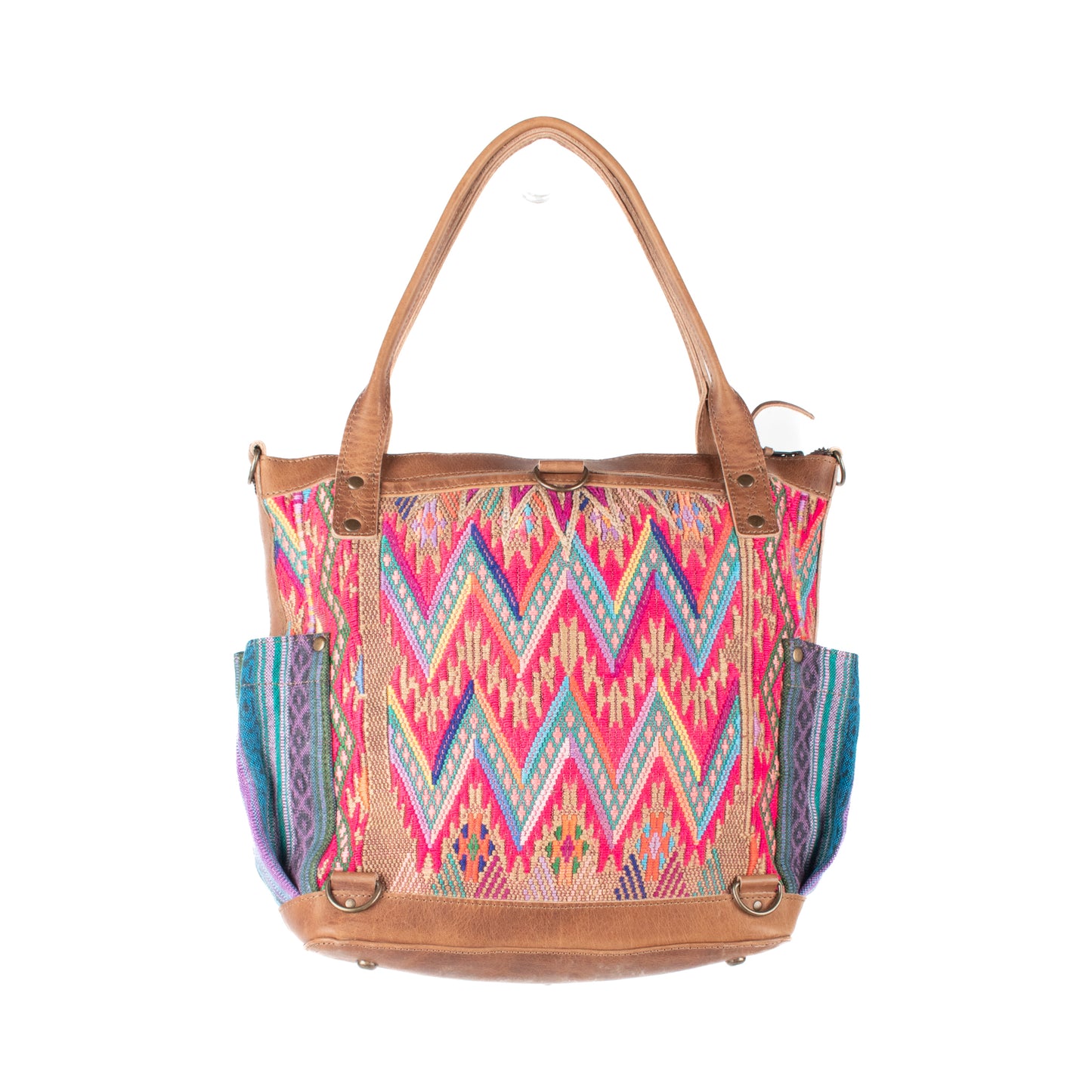 THE MEDIUM PERFECT BAG - OOAK HUIPIL - FAWN - NO. 17568