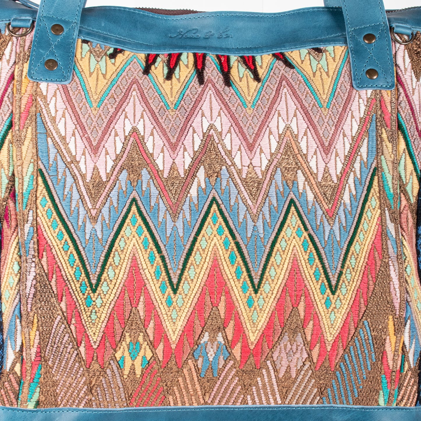 THE PERFECT BAG - OOAK HUIPIL - CERULEAN - NO. 17573