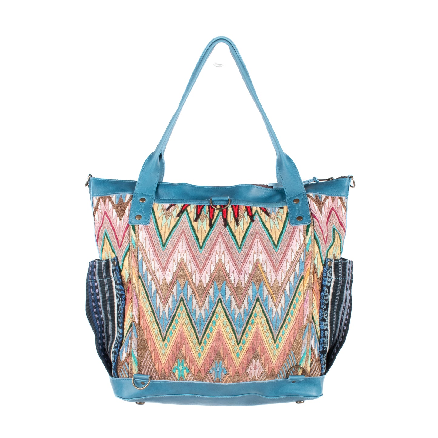 THE PERFECT BAG - OOAK HUIPIL - CERULEAN - NO. 17573