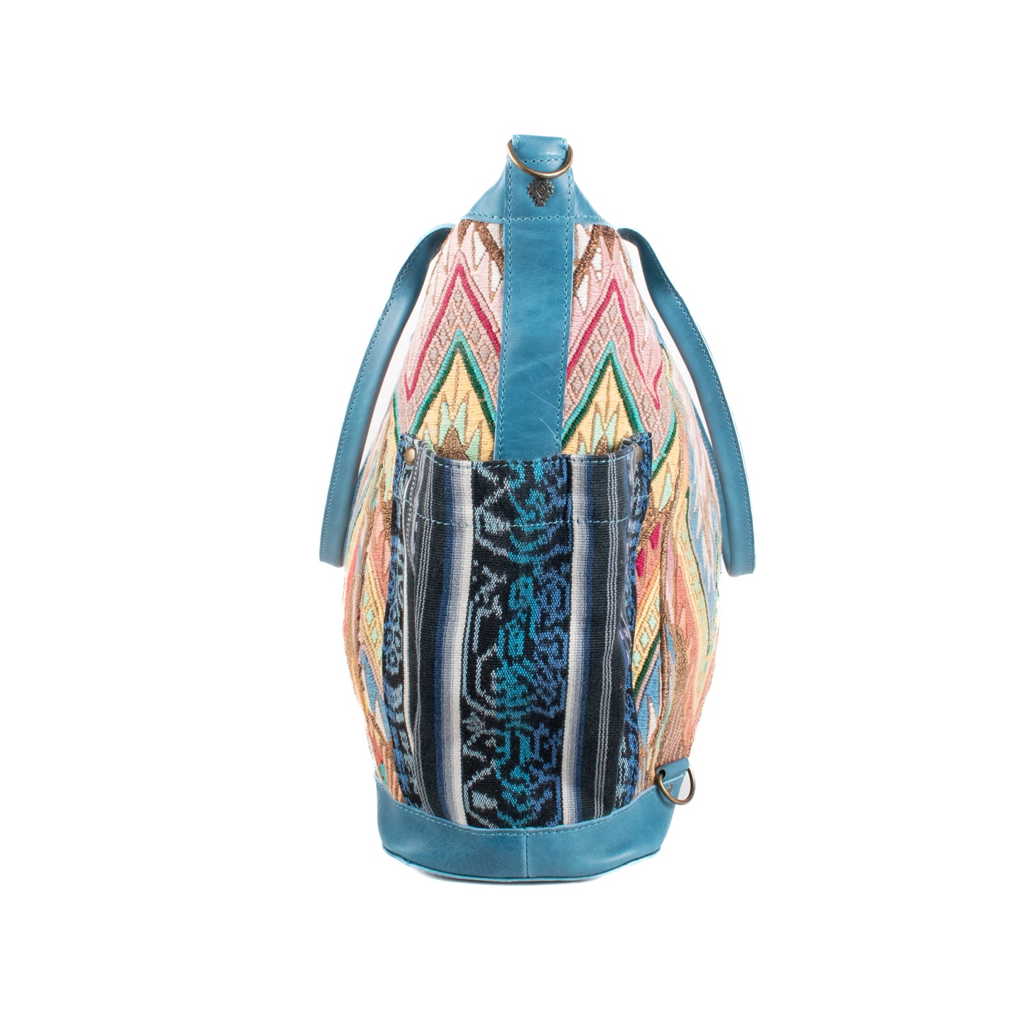 THE PERFECT BAG - OOAK HUIPIL - CERULEAN - NO. 17573