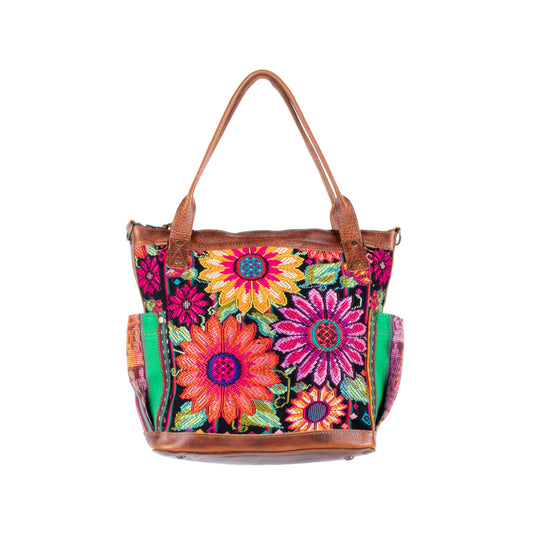 THE MEDIUM PERFECT BAG - OOAK HUIPIL - HONEY - NO. 17681