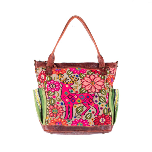 THE MEDIUM PERFECT BAG - OOAK HUIPIL - COPPER - NO. 17754