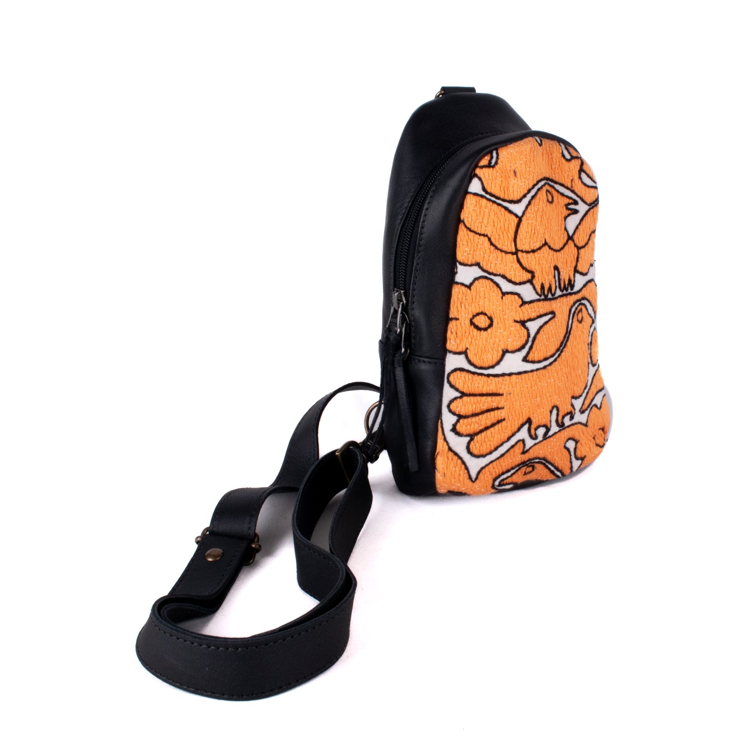 CROSSBODY SLING 2.0 - SMALL - OTOMÍ TEXTILE - BLACK - NO. 18008