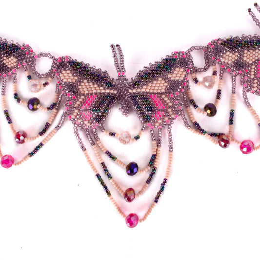 BEADED BUTTERFLY BAG NECKLACE - NO. 18012
