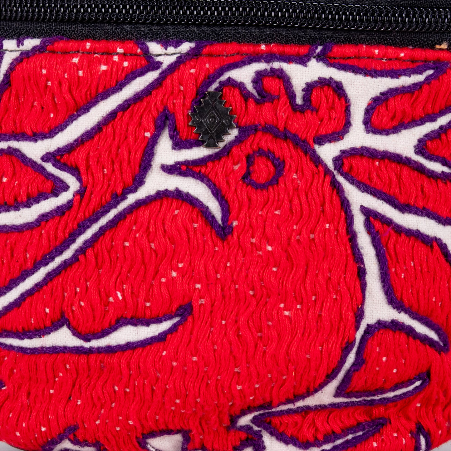 FANCY POUCH - OTOMÍ TEXTILE - BLACK - NO. 18205