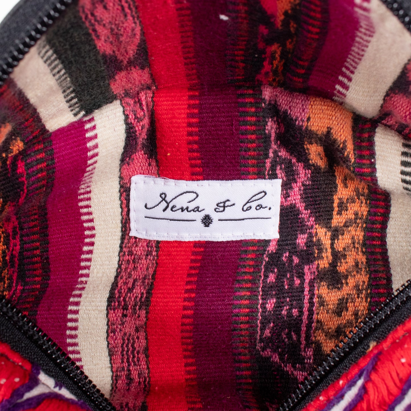 FANCY POUCH - OTOMÍ TEXTILE - BLACK - NO. 18205