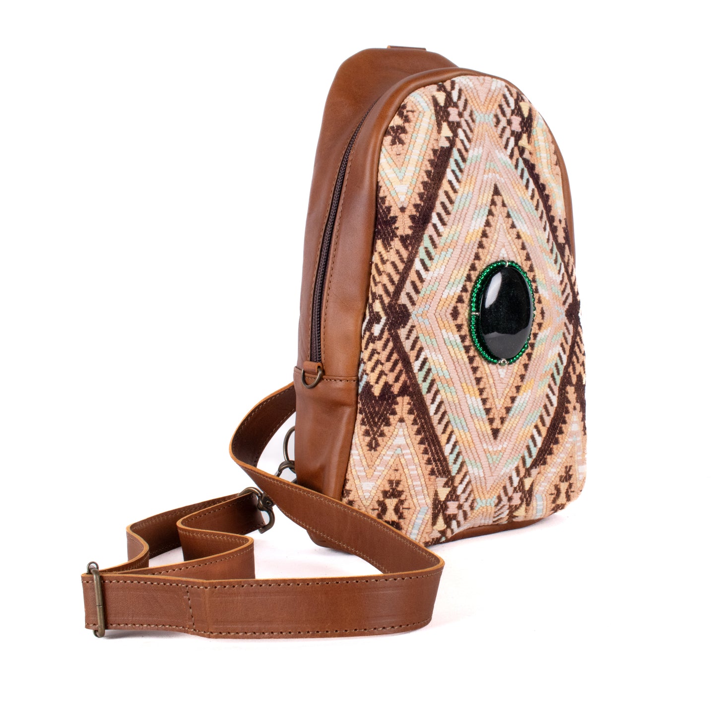 CROSSBODY SLING 2.0 - JADE - OOAK - CAFE - NO. 18231