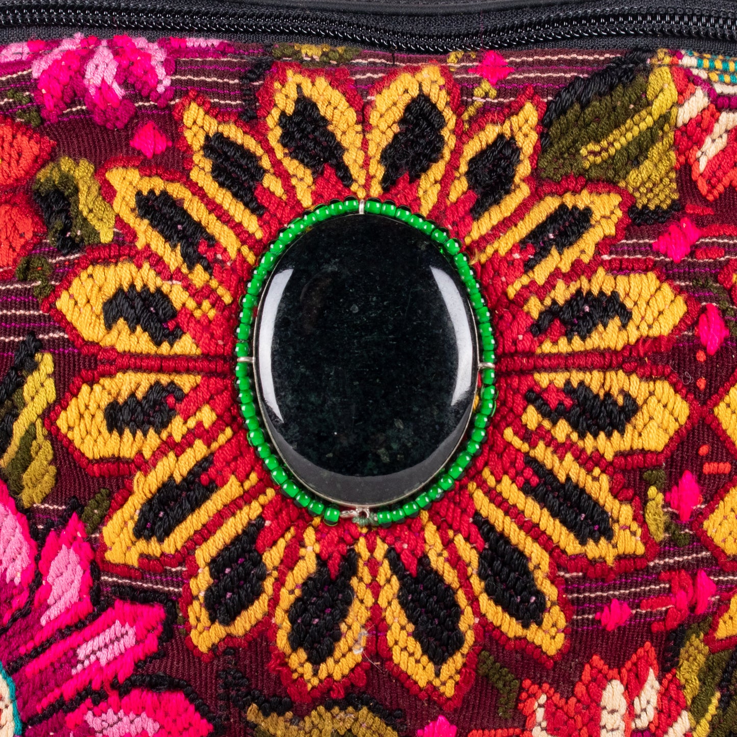 EL DON MANNY PACK WITH JADE - OOAK HUIPIL - BLACK - NO. 18238