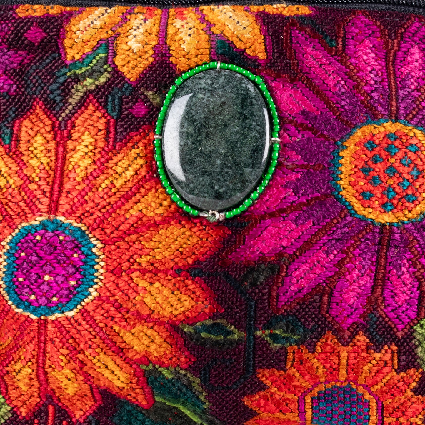 EL DON MANNY PACK WITH JADE - OOAK HUIPIL - BLACK - NO. 18239