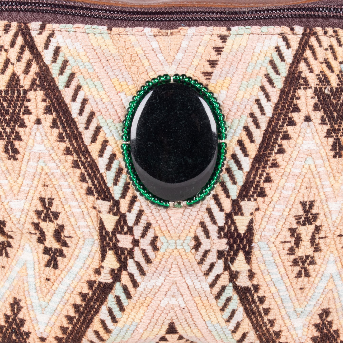 EL DON MANNY PACK WITH JADE - OOAK HUIPIL - CAFE - NO. 18240