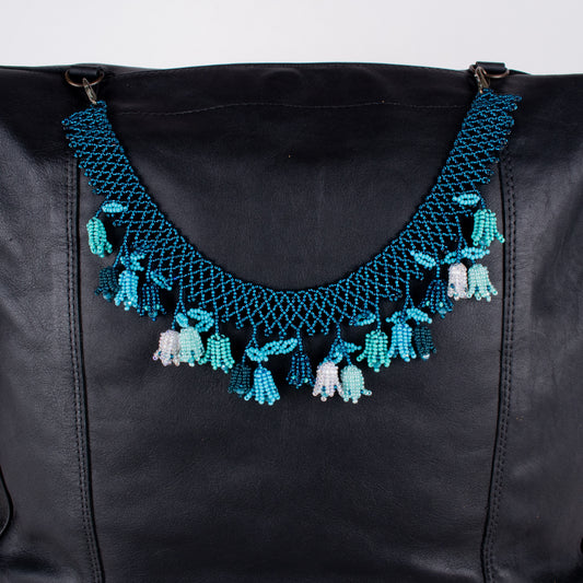 BEADED TULIPS BAG NECKLACE - NO. 18249