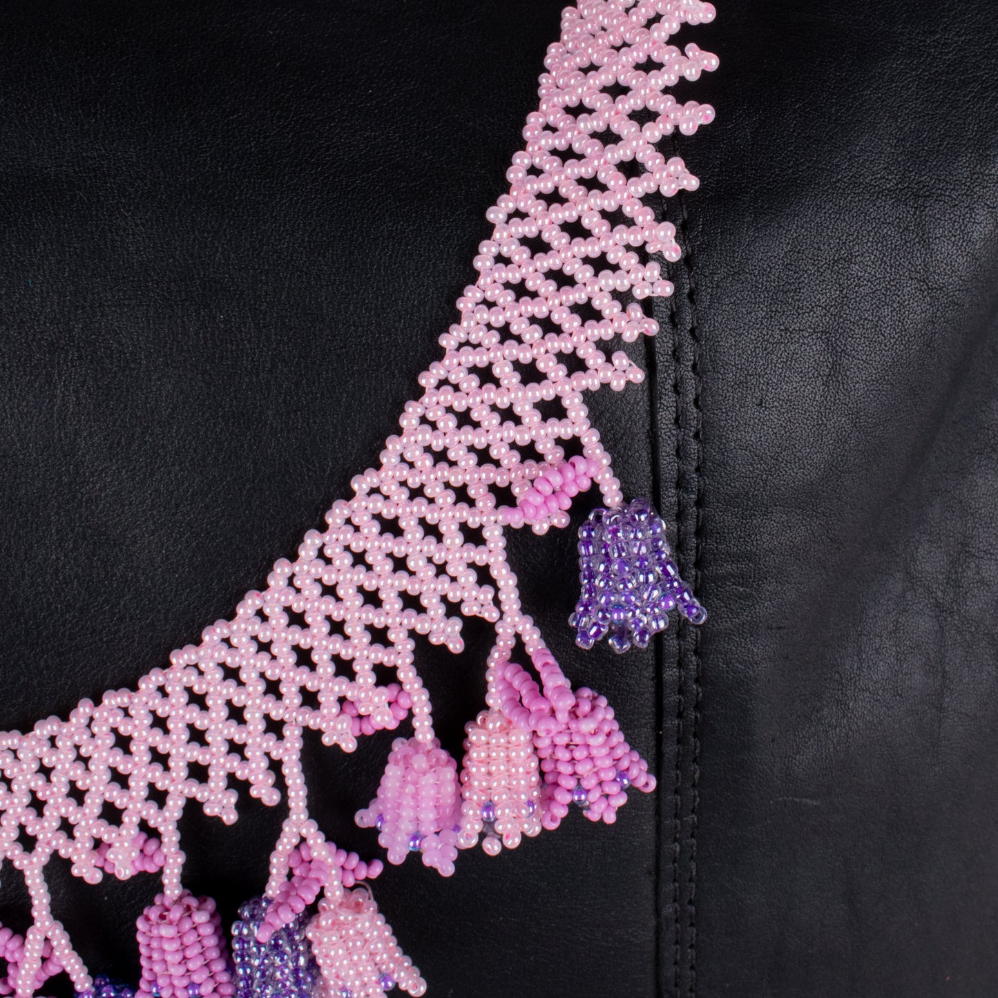 BEADED TULIPS BAG NECKLACE - NO. 18250