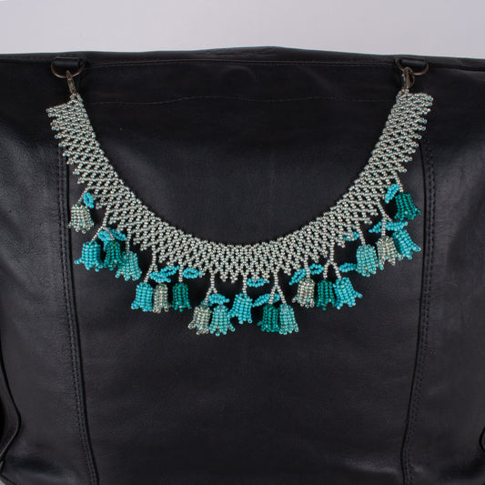 BEADED TULIPS BAG NECKLACE - NO. 18256