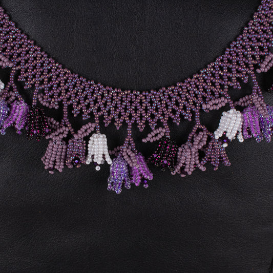 BEADED TULIPS BAG NECKLACE - NO. 18259